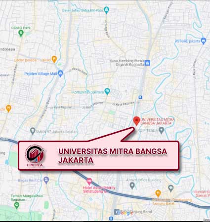 Peta dan Lokasi (Google Map) Universitas Mitra Bangsa Jakarta Nomor